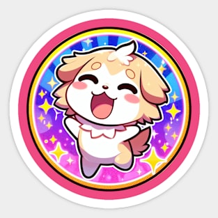 Cute anime puppy art Sticker